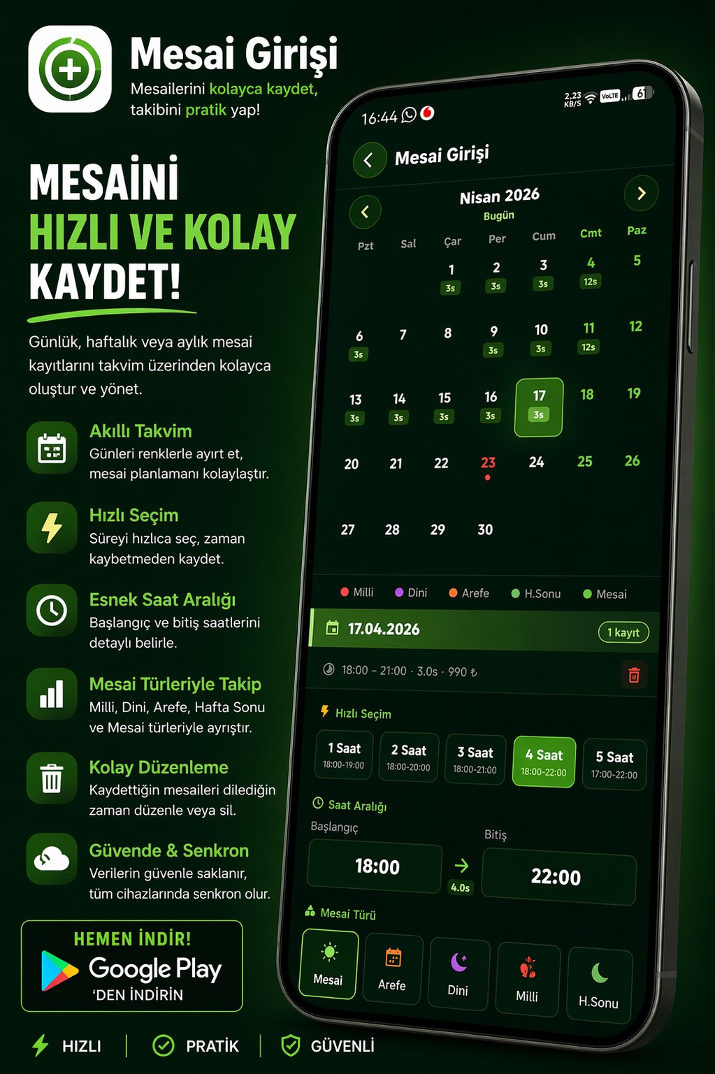 Mesai Girişi